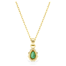 Stilla pendant, Pear cut, Green, Gold-tone plated - Swarovski, 5648751