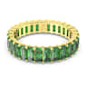 Matrix ring, Baguette cut, Green, Gold-tone plated - Swarovski, 5648910