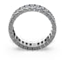 Matrix ring, Baguette cut, Gray, Ruthenium plated - Swarovski, 5648918