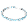 Matrix Tennis 브레이슬릿, 라운드 컷, 블루, 로듐 플래팅 - Swarovski, 5648927