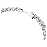 Matrix Tennis bracelet, Round cut, Blue, Rhodium plated - Swarovski, 5648927
