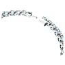 Matrix Tennis bracelet, Round cut, Blue, Rhodium plated - Swarovski, 5648929