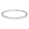 Bransoletka Matrix Tennis, Szlif okrągły, Biała, Powłoka z rodu - Swarovski, 5648936
