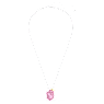 Pop Swan pendant, Swan, Long, Pink, Rhodium plated - Swarovski, 5649195