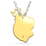 Pop Swan pendant, Swan, Long, Pink, Rhodium plated - Swarovski, 5649195