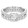 Stilla 링, 2개 세트, 라운드 컷, 화이트, 로듐 플래팅 - Swarovski, 5649215