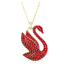 Swan Anhänger, Schwan, Groß, Rot, Goldlegierungsschicht - Swarovski, 5649773