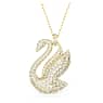Swan Anhänger, Schwan, Groß, Rot, Goldlegierungsschicht - Swarovski, 5649773