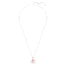 Alea necklace, Red, Rhodium plated - Swarovski, 5649789
