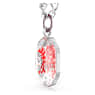 Alea necklace, Red, Rhodium plated - Swarovski, 5649789