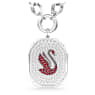 Alea necklace, Red, Rhodium plated - Swarovski, 5649789