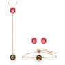 Alea set, Multicolored, Rose gold-tone plated - Swarovski, 5649791