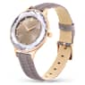 Octea Nova watch, Swiss Made, Leather strap, Beige, Rose gold-tone finish - Swarovski, 5649999