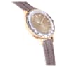 Octea Nova watch, Swiss Made, Leather strap, Beige, Rose gold-tone finish - Swarovski, 5649999
