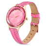 Zegarek Nova, Swiss Made, Skórzany pasek, Różowy, Powłoka w odcieniu różowego złota - Swarovski, 5650030