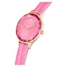 Zegarek Nova, Swiss Made, Skórzany pasek, Różowy, Powłoka w odcieniu różowego złota - Swarovski, 5650030