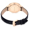Octea Nova watch, Swiss Made, Leather strap, Black, Rose gold-tone finish - Swarovski, 5650033