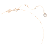 Swan hanger, Zwaan, M, Groen, Roségoudkleurige toplaag - Swarovski, 5650067