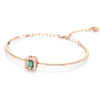 Una Armband, Oktagonslipning, Pavé, Grön, Roséguldfärgad plätering - Swarovski, 5650071