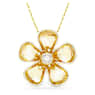 Idyllia pendant, Flower, Large, Yellow, Gold-tone plated - Swarovski, 5650562