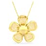 Idyllia pendant, Flower, Large, Yellow, Gold-tone plated - Swarovski, 5650562