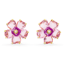 Clous d'oreilles Idyllia, Fleur, Roses, Placage de ton or - Swarovski, 5650563