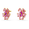 Clous d'oreilles Idyllia, Fleur, Roses, Placage de ton or - Swarovski, 5650563