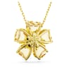 Idyllia necklace, Flower, Yellow, Gold-tone plated - Swarovski, 5650570