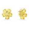 Idyllia stud earrings, Flower, Yellow, Gold-tone plated - Swarovski, 5650571