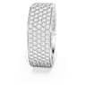 Dextera แหวนค็อกเทล, ทรงแปดเหลี่ยม ฝังแบบพาเว่, ขาว, เคลือบโรเดียม - Swarovski, 5651363