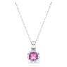 Birthstone Anhänger, Kissenschliff, Februar, Violett, Rhodiniert - Swarovski, 5651708