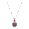 Birthstone ペンダント, スクエア・カット, 1月, レッド, ロジウム・プレーティング - Swarovski, 5651709
