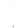 Birthstone pendant, Square cut, May, Green, Rhodium plated - Swarovski, 5651793