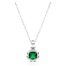 Birthstone จี้สร้อยคอ, เจียระไนทรงสี่เหลี่ยมจัตุรัส, พฤษภาคม, เขียว, เคลือบโรเดียม - Swarovski, 5651793
