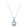 Birthstone 펜던트, 스퀘어 컷, 3월, 블루, 로듐 플래팅 - Swarovski, 5651794