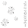 Körperschmuckstück, Set (5), Verschiedene Schliffe, Blume, Weiß - Swarovski, 5651982