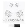 Body jewel, Set (5), Mixed cuts, Flower, White - Swarovski, 5651982