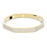 Dextera bangle, Octagon shape, White, Gold-tone plated - Swarovski, 5652336