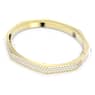 Dextera bangle, Octagon shape, White, Gold-tone plated - Swarovski, 5652336