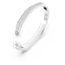 Dextera bangle, Octagon shape, White, Rhodium plated - Swarovski, 5652337