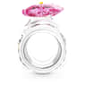 Idyllia cocktail ring, Flower, Pink, Rhodium plated - Swarovski, 5652457
