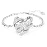 Volta bracelet, Heart, White, Rhodium plated - Swarovski, 5652789