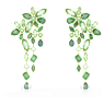 Gema ドロップピアス, ミックスカット, グリーン, ゴールドトーン・プレーティング - Swarovski, 5652801