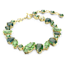 Gema bracelet, Mixed cuts, Green, Gold-tone plated - Swarovski, 5652822