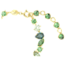 Gema karkötő, Vegyes metszés, Zöld, Aranytónusú bevonattal - Swarovski, 5652822