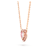 Gema 520 necklace, Heart, Pink, Rose gold-tone plated - Swarovski, 5653007