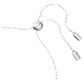 Gema 520 bracelet, Heart, Blue, Rhodium plated - Swarovski, 5653011