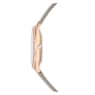 Attract watch, Swiss Made, Clover, Leather strap, Gray, Rose gold-tone finish - Swarovski, 5653350