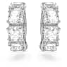 Pendientes de clip Millenia, Talla cuadrada, Blancos, Baño de rodio - Swarovski, 5654557