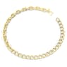 Dextera necklace, Mixed links, White, Gold-tone plated - Swarovski, 5655436
